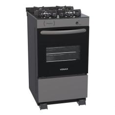 Fogao 4 Bocas Venax Picasso Vitreo Grafite Gas Glp