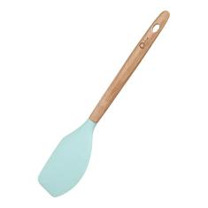 ESPÁTULA DE SILICONE COM CABO DE MADEIRA 32,2CM - WATER BLUE - OXFORD