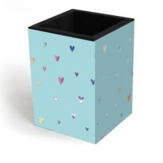 Porta Lapis Coracoes Holograficos - FINA IDEIA, Mdf, Preta