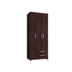 Guarda Roupa Solteiro 78 cm com 3 Portas e 2 Gavetas Louise - AJL, Cas