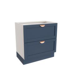 Balcão 2 Gavetões 80cm Sem Tampo Arizona Cabecasa Madeiramadeira Branco-azul