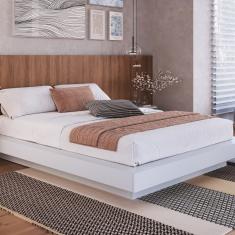 Cama Casal Queen Suspensa 140-160 Zurique Branco