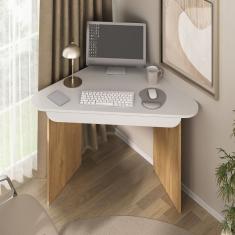 Escrivaninha De Canto Trend Para Home Office Olmo-branco