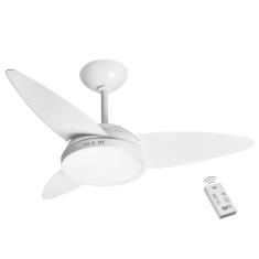 Ventilador Led Lian Branco 220V 3 Pás E Controle