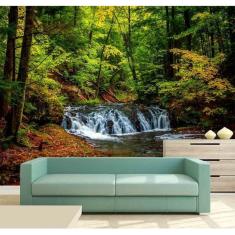 Papel Parede Painel Fotográfico Cachoeira 3D 3,75M² Na 012