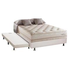 Cama Box c/Auxiliar Casal: Colchão Herval Maxspring Scotland + Base CR