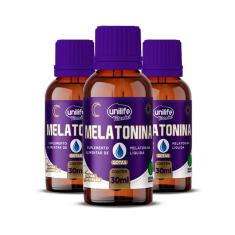 Kit 3 Melatonina Em Gotas Unilife 30ml