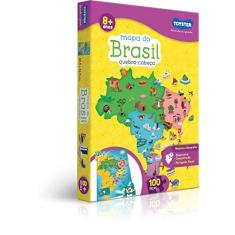 Mapa do Brasil - Quebra-Cabeça 100 peças - Toyster Brinquedos