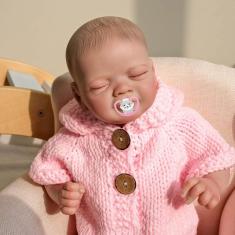 Boneca de bebê Premie realista de 48 cm/18 polegadas com roupas de algodão