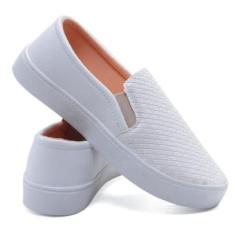 Tênis Feminino Casual Slip On Matelassê Conforto Macio-Feminino