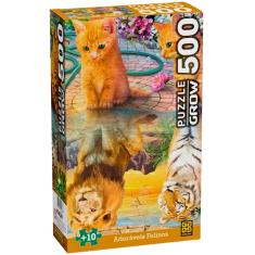 Quebra Cabeça Puzzle 500 Peças Adoráveis Felinos Grow