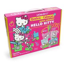 Quebra-Cabeça Infantil 4 em 1 Para Colorir Hello Kitty - Com 72 Peças E 3 Hidrocor - Leo&Leo