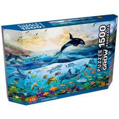Quebra Cabeça Puzzle 1500 Peças Panorama Oceano Azul Grow