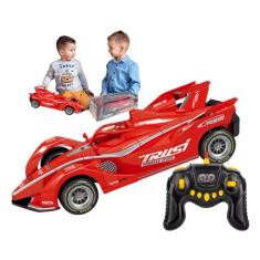 Carrinho de Controle Remoto com 7 Funções Solta Fumaça com Luzes Grand Prix