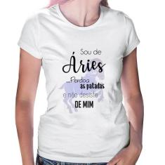 Baby Look Sou de Áries - Foca na Moda, Branco, GGG