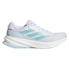 adidas Tênis feminino Supernova Rise, Branco/Linho Verde Met./Flash Aqua, 38