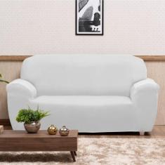 Capa para Sofá de Malha c/ Elástico Alto Padrão - Branco - Charme do D