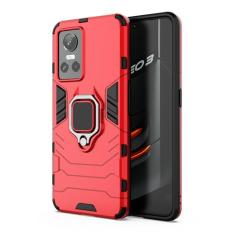 SORAKA Capa para realme GT Neo 3 com suporte para anel Capa Slim Fit de TPU macio Capa realme GT Neo 3 com placa de metal para suporte magnético de telefone para carro