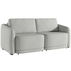 Sofá Cama para Sala de Estar 2 Lugares 176cm Montserrat K01 Linho Cinza - Lyam Decor