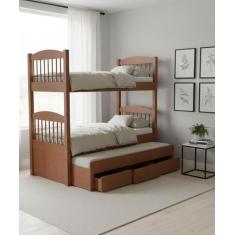 Treliche Castanho 1,90 x 90 Móveis de Gramado Com Escada e Grade - Flá