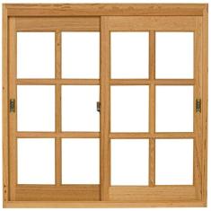 Janela de Correr Quadriculada JE221 Esel 100cmx200cmx12cm Marroml