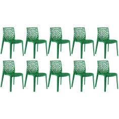 Kit 10 Cadeiras Gruvyer Verde
