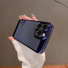 Capa de telefone de resfriamento de dissipação de calor revestida para iPhone 15 14 13 12 11Pro Max 15Plus Malha de proteção de lente Resfriamento respirável rígido, PD0413T1, para iPhone 15Pro