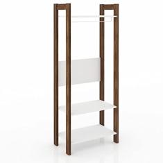 Estante Closet AZ1029 3 Prateleiras - Branco/Nogal