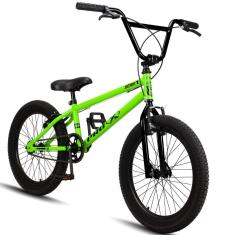 Bicicleta BMX Infantil aro 20 Pro-X Série 1 Verde Preto-Unissex