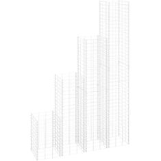 Camas elevadas Gabion 3 peças 30x30x50 cm Ferro, cestos Gabion, gaiolas Gabion metálicas para pedras, conjunto de divisórias de parede para decoração de jardim Jardim e exterior, 30 x 30 x 5