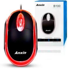Mouse Óptico com Fio USB 2.0 para PC e Notebook 3 Botões - B100 - Anxi