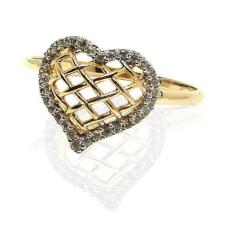 Anel de ouro 18k Coração com pedras - Elegancy Joias, 23
