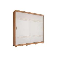 Guarda Roupa 2 Portas de Correr e 4 Gavetas c/ Pés Blumenau Cinamomo/O