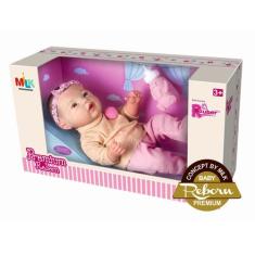 Boneca Estilo Reborn Menina Premium Reborn Milk Brinquedos