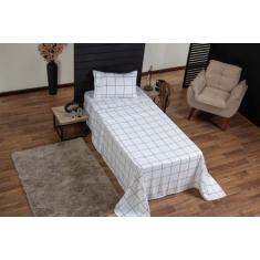 Jogo de lençol Solteiro 400 fios 3pç ponto palito - SAFIRA ENXOVAIS, C