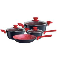 Conjunto de panelas ColorStone 4 peças de alumínio com antiaderente e 