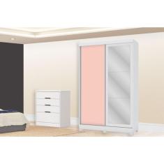 Guarda Roupa 2 Peças 1 Guarda Roupa + 1 Cômoda QC110 Branco QC12 Kappesberg