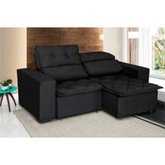 Sofá Soft Slim 2 Lugares Retrátil e Reclinável 1,50m com molas no asse