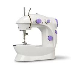 Máquina De Costura Portátil Elétrica Mini Pedal Reta Bivolt - Fss Vari