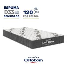 Colchão Espuma D33 OneFace Ortobom Airtech 100 Solteiro 78 cm, Cinza