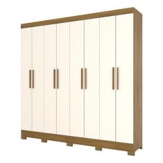 Guarda Roupa Casal Toscano Nature Off White  Briz Móveis - HENN