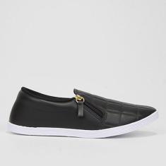 Tênis Slip On Beira Rio Zíper Feminino-Feminino