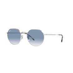 Óculos de Sol Ray-Ban Jack 0RB3565 003/3F Tam 53 / Prata - Lentes Azul Gradiente