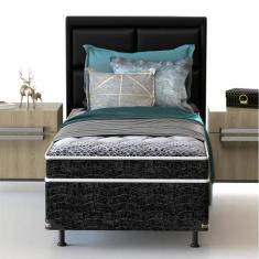 Cama Box de Solteiro Probel Guarda Costas Espuma D23 52x88x188cm - Branco/Preto