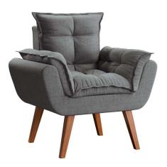 Poltrona Lidi Linho Cinza