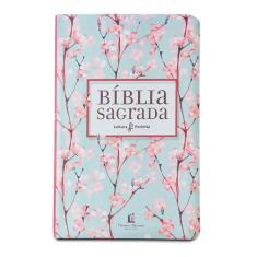 Livro - Bíblia Nvi, Flexível, Tecido, Cerejeira, Leitura Perfeita