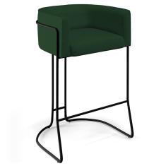 Banqueta Decorativa Betina D02 Veludo Verde Musgo C-303