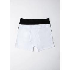Kit 2 Cuecas Boxer Com Elástico Personalizado Preto e Branco