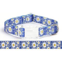 Pimaodog Coleiras de cachorro para meninas com padrões de margaridas, coleira rosa fofa para cães fêmeas, coleiras ajustáveis macias e duráveis para gatos filhotes PP cães pequenos médios grandes