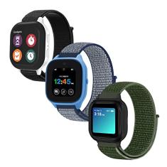 Pacote com 2 pulseiras de reposição para relógio Gabb, pulseira de relógio infantil respirável de nylon de 20 mm com pinos de liberação rápida para relógio infantil sem fio Gabb, Nylon, Sem Pedra